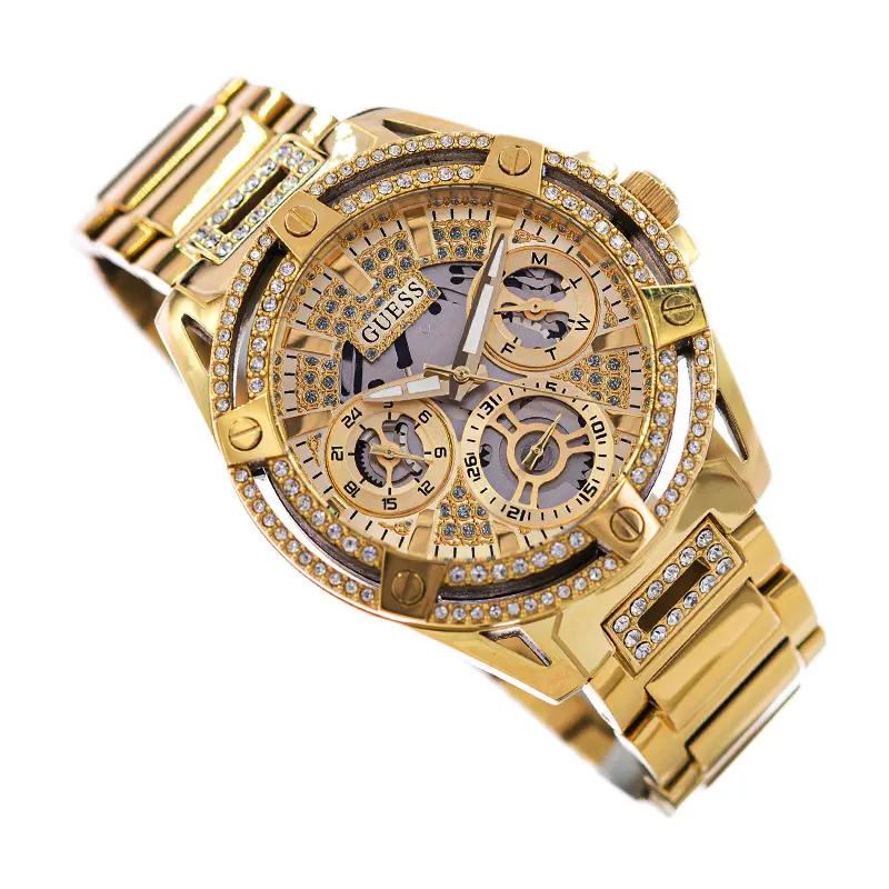 Guess Queen Multi-function Gold-tone Ladies Watch- GW0464L2